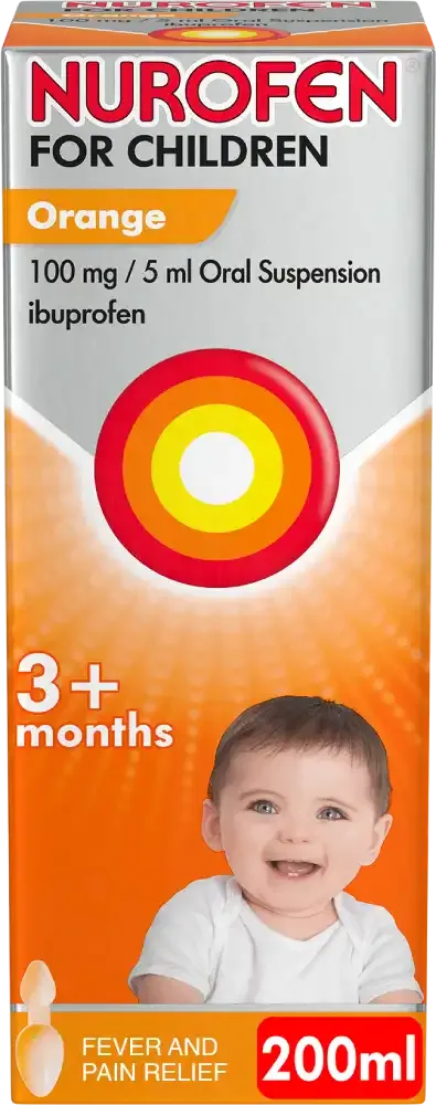 Nurofen for Children Orange 100mg/5ml Oral Suspension Spoon 200ml